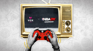 Vox Creative x NBA2K - Intro slide of "Hip Hop and NBA 2K: A Love Story"